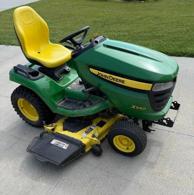 John Deere X540 Multi-Terrain Garden Tractor, 54" Mower Deck, Snow Blade, 26 HP Kawasaki Liquid-Cooled V-Twin