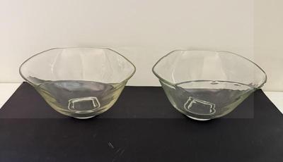 (2) Vintage Tricorn-Shaped Glass Bowls
Lot #: 104