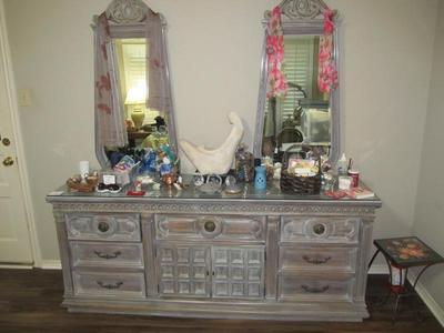 Sale Photo Thumbnail #105: Mid-century dresser and 2 mirrors (professional updated finish)