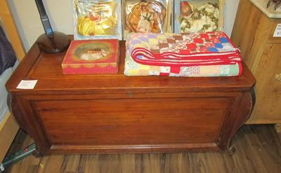Sale Photo Thumbnail #165: Incredible vintage cedar chest
