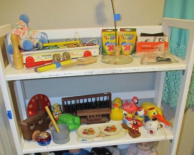 Sale Photo Thumbnail #161: Cute vintage toys, including Fisher Price