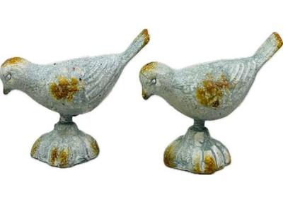 Sale Photo Thumbnail #165: Patina Cast Iron Birds For A Garden Or Home.