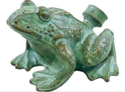 Sale Photo Thumbnail #164: Adorable Cast Metal Frog Garden Sprinkler