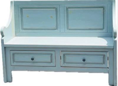 Sale Photo Thumbnail #16: Light Blue Vintage Entry Way Storage Bench