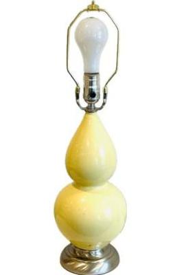 Sale Photo Thumbnail #71: Brushed Metal And Ceramic Lamp