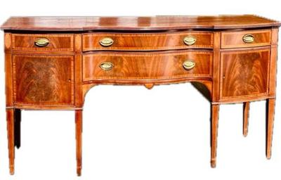 Sale Photo Thumbnail #2: Federal Style Inlaid Mahogany Serpentine Front Sideboard - Fantastic Piece!