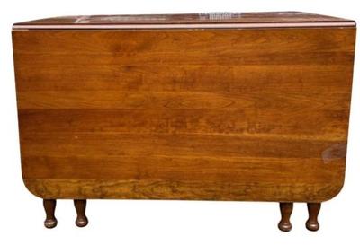 Sale Photo Thumbnail #9: Vintage Solid Cherry Dining Table Gate Leg - Seats 4 - 8 -with 3 Leaves - And Pads