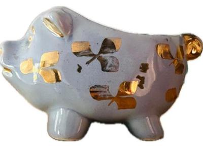 Sale Photo Thumbnail #163: Porcelain Piggy Sugar Holder Or Small Planter