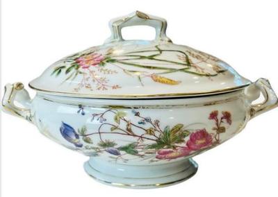 Sale Photo Thumbnail #116: Hand Painted Limoges Porcelain Covered Tureen