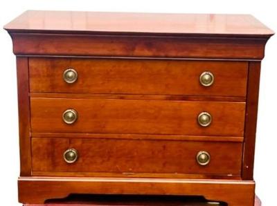Sale Photo Thumbnail #12: French Empire Style Cherry Dresser - Original Label On Reverse