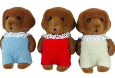 Sale Photo Thumbnail #189: Calico Critters Chocolate Labrador Triplets
