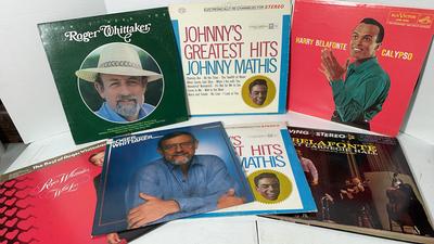 Mathis, Belafonte & Whitaker Vintage Vinyl Albums