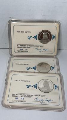 1976-78 Franklin Mint Collectors Society Member Coins