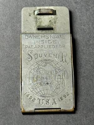 1893 Columbian Expo Chicago, ILL Metal Identification Souvenir