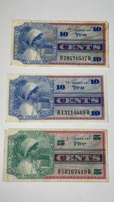 Series 661 Military Payment Certificates Five & Ten Cents