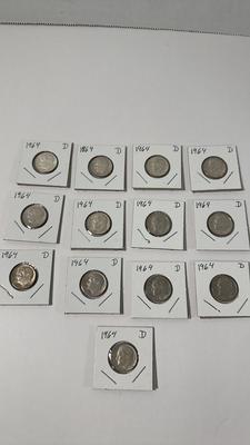 1964 Roosevelt D Mint Dimes