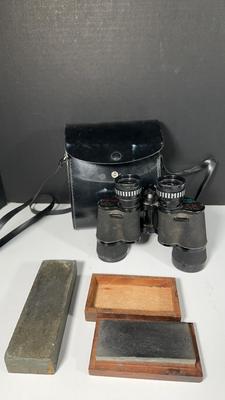 Focal Vintage Binoculars & Sharpening Stones