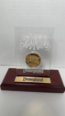 2011 Disneyland 24kt Gold Plated Medallion With Display