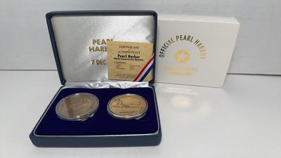 Official Pearl Harbor Commemorative Medallion Set