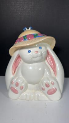 Treasure Craft Bonnet Bunny Cookie Jar