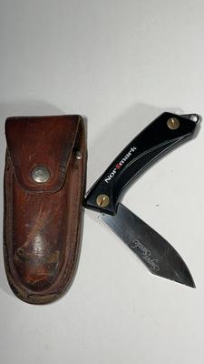 Normark Super Swede Folding Knife With Leather Sheath