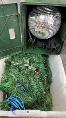 Light Flurries Outdoor Disco Ball Light & Xmas Garland