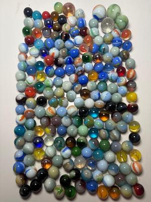 Vintage Marble Collection Including Confetti, Shooters, Swirl & More