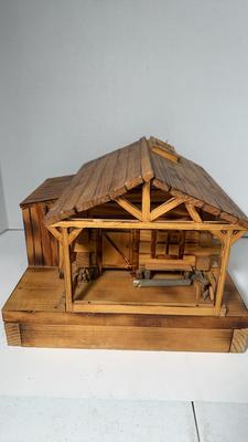 Handcrafted Wood Cabin Model