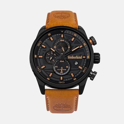 Men's Henniker II Watch, Black Face & Tan Band