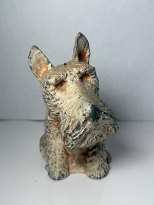 Antique Cast Metal Scottie Dog Bank