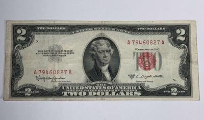 1953C $2 US Legal Note Red Seal