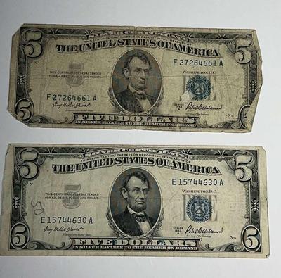 U.S. $5 Silver Certificates 1953 Series A #2