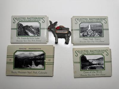 1950s Souvenir Photographs & Cast Metal Pack Mule