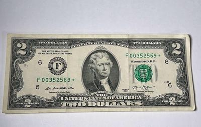 U.S. $2 Series 2013 Star Serial
