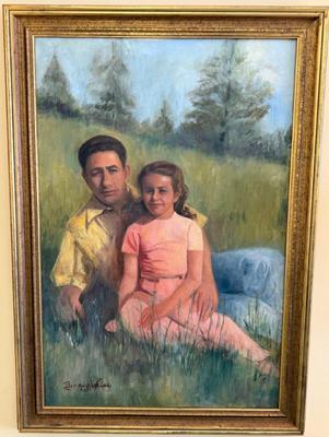 Original 1987 Portrait Painting On Canvas