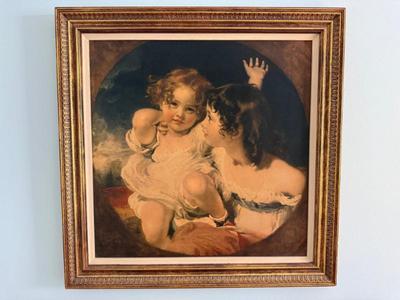 Sir Thomas Lawrence (english, 1769-1830) "The Calmady Children" Reproduction Painting
