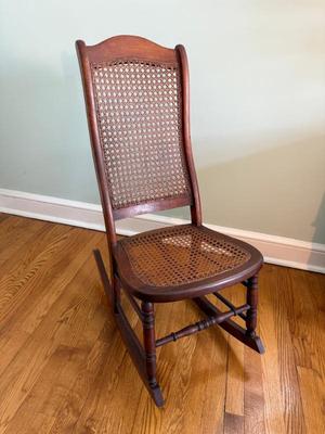 Antique Caned Rocker
