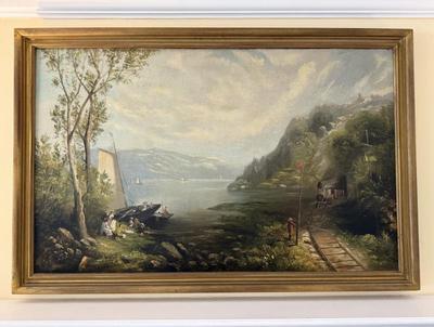 Unsigned Hudson River School Oil Painting