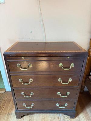 Four Drawer Nightstand With Parquetry Top