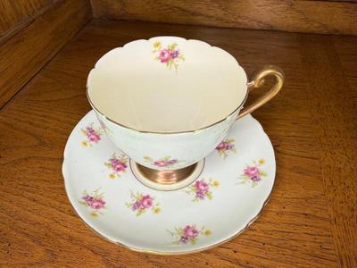Shelley Fine Bone China Peony Teacup & Saucer