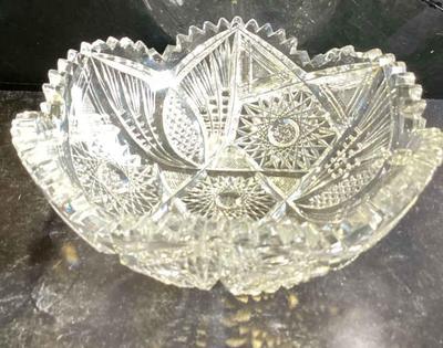 American brilliant cut glass bowl