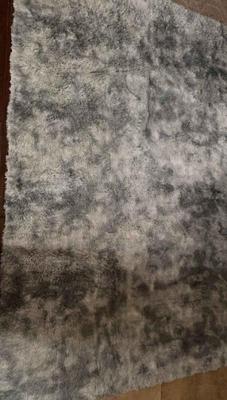 Gray shag area rug 6ftx9ft)