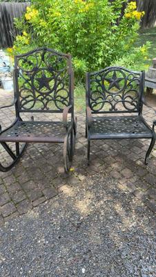 Lone star patio rocker and chair