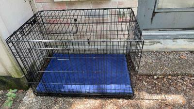 Toppaw folding double door pet crate