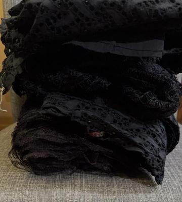 Bundle of black lace