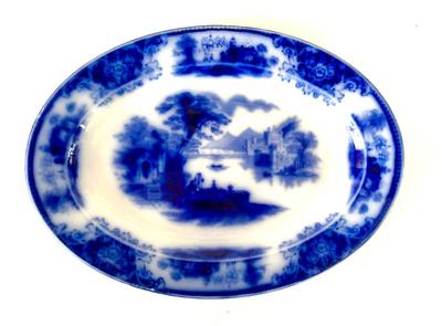 Sale Photo Thumbnail #51: 13 1/2 in. antique flow blue platter
