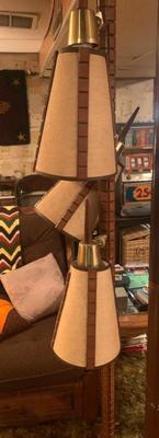 Mid century tension pole lamp.