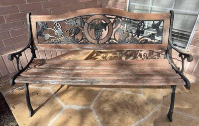 Outdoor Wood/Iron Bench