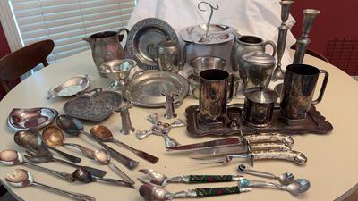 Various Metals Some Silver Plate