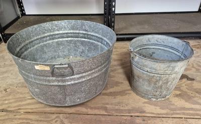 Galvanized Tub And Bucket